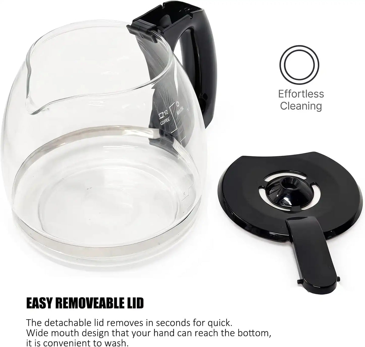 12-Cup Coffee Carafe Replacement for Black and Decker Coffeemaker