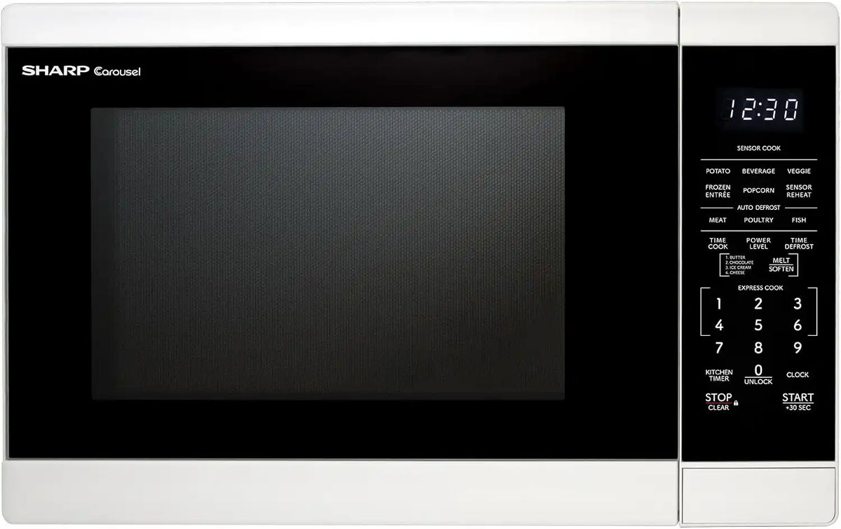 Sharp SMC1461KW 1.4 cu. ft. 1100W White Countertop Microwave Oven