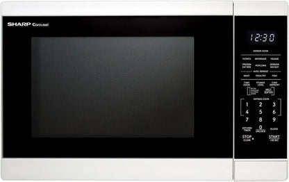 Sharp SMC1461KW 1.4 cu. ft. 1100W White Countertop Microwave Oven