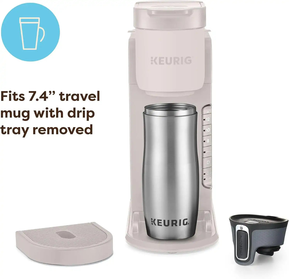 Keurig K-Express Single Serve K-Cup Pod Coffee Maker, Warm Stone