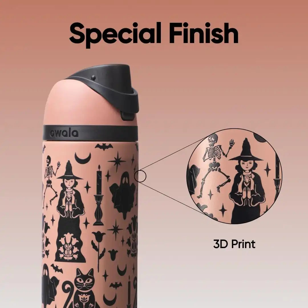 Owala FreeSip Stainless Steel Water Bottle 24 oz Fright & Delight