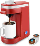 CHULUX Mini Single Cup Coffee Maker for K Pod, Perfect for Small Space, Red