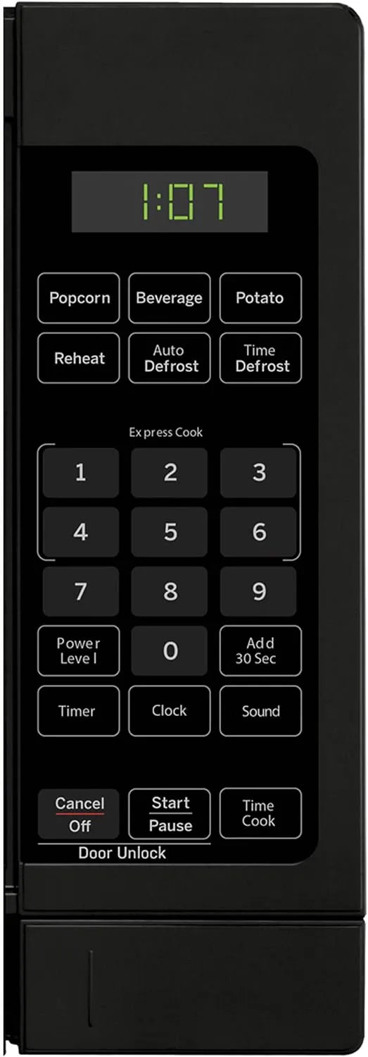 GE Countertop Microwave Oven, 700 Watt, 0.7 Cu. Ft., Black, GCST07N1WBB