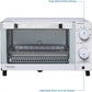 Mainstay Toaster Oven Combo Kitchen Appliances, Fits 9” Pizza, 4 Slice Capacity, Powerful Circulation, Auto Shutoff, Includes Baking Rack Pan Quartz, up to 60 Min, Easy Clean (Arctic White)