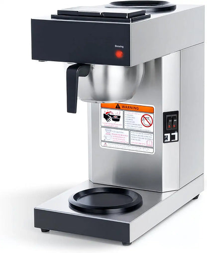 SYBO 12-Cup Commercial Pour Over Coffee Maker with 2 Warmers
