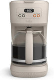 BELLA 12 Cup Programmable Coffee Maker, Reusable Dishwasher Safe Accessories, Easy LCD display, Auto Shutoff, 900 watt, Oatmilk