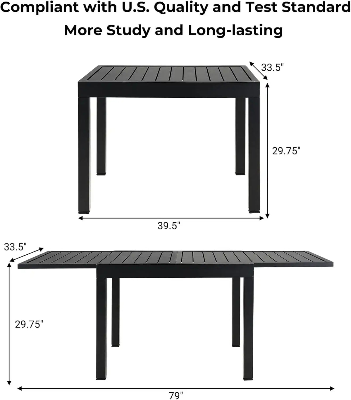Grand patio 5-Pc Outdoor Swivel Dining Set, 4 Gray Chairs + Table, Black