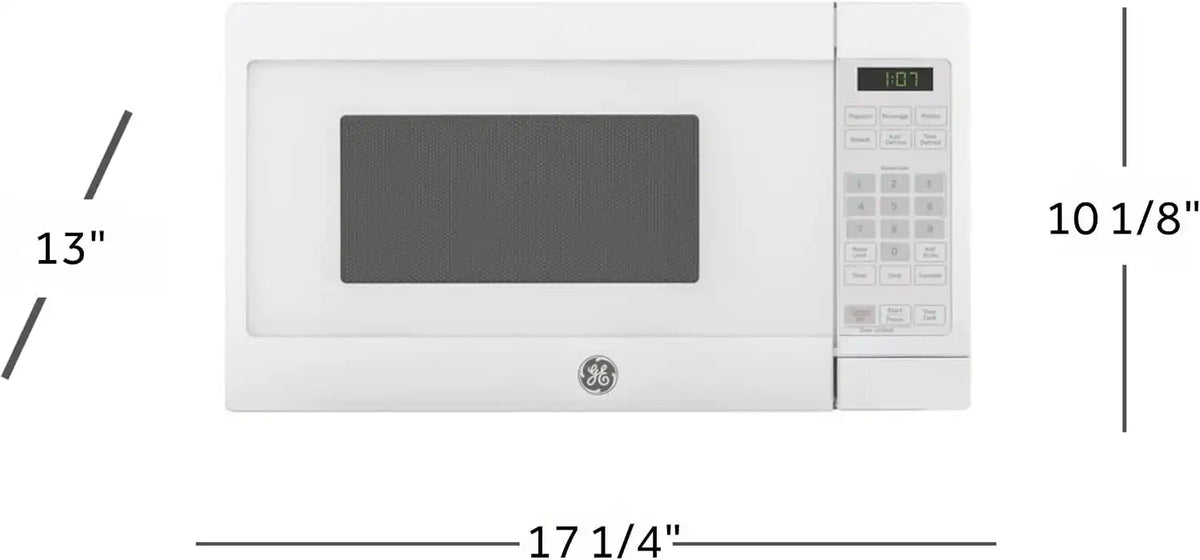 GE Countertop Microwave Oven, 700 Watt, 0.7 Cu. Ft., White, GCST07N1WWW