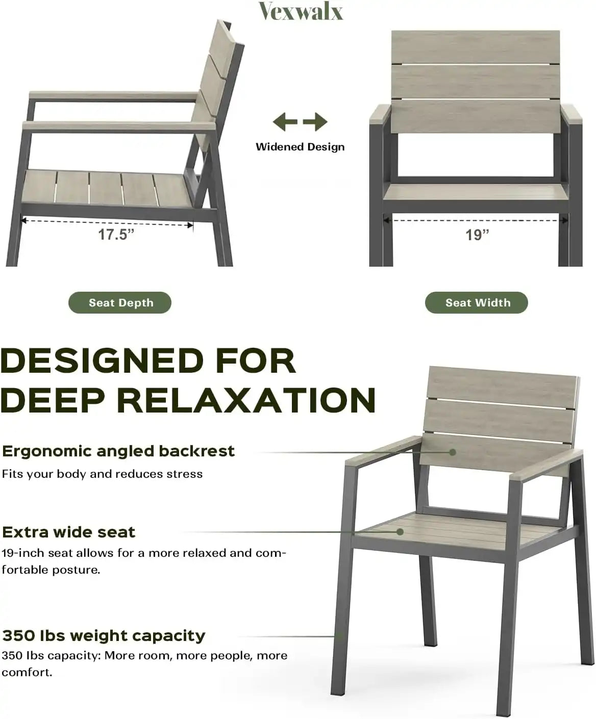 Vexwalx 10 Pcs Outdoor Dining Set, 67" HDPS Dining Set for 8, Gray