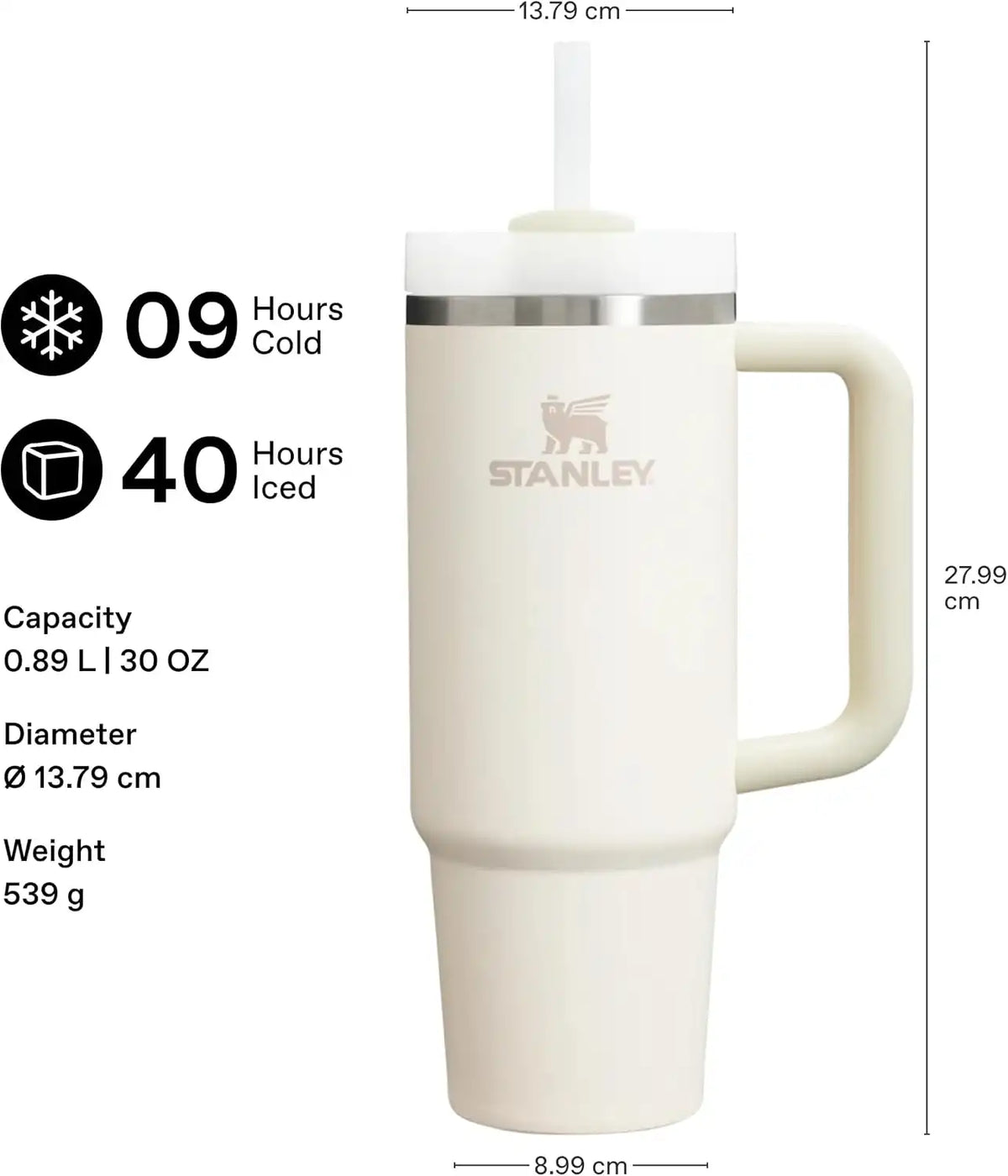 STANLEY Quencher H2.0 Flow State Tumbler, 30 oz, Pool