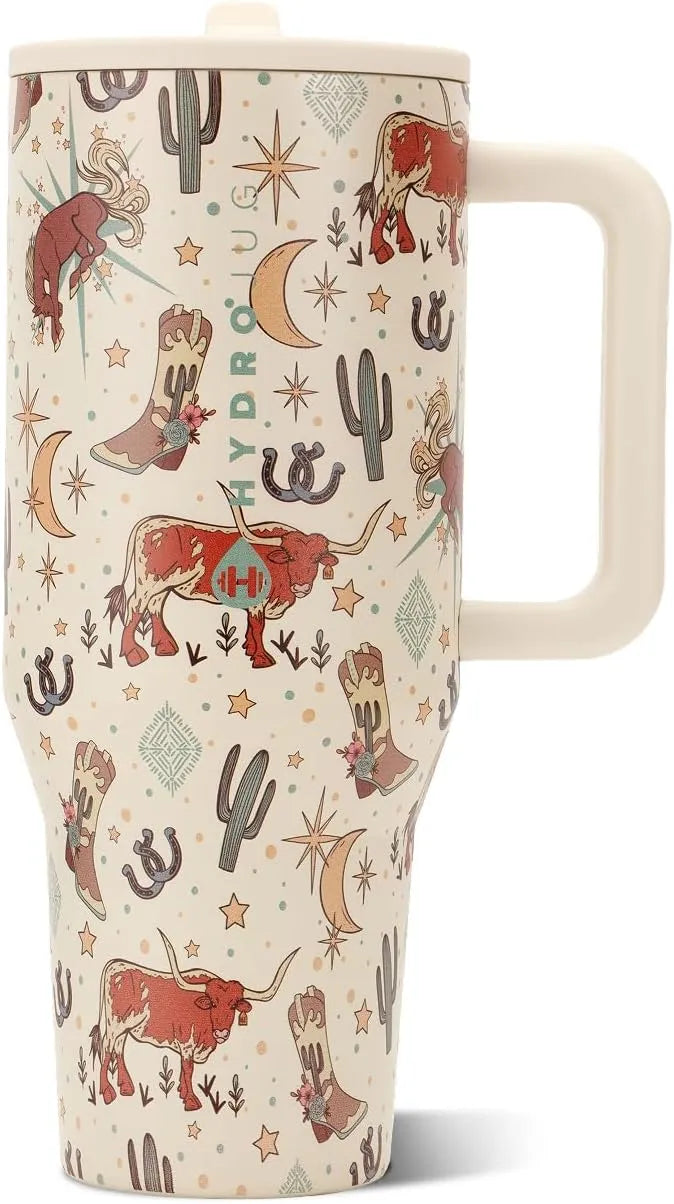 HydroJug Traveler 32oz, Insulated Water Bottle with Handle, Rodeo