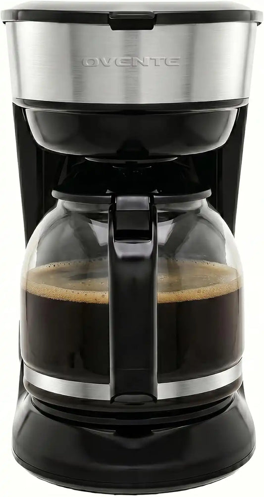 OVENTE 12-Cup Drip Coffee Maker with Easy On/Off Switch, Black CM412B