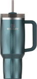 STANLEY Quencher H2.0 Tumbler with Handle and Straw 40 oz | Flowstate 3-Position Lid | Cup Holder Compatible for Travel | Insulated Stainless Steel Cup | BPA-Free | Fluted Marina Shine