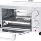Mainstay Toaster Oven Combo Kitchen Appliances, Fits 9” Pizza, 4 Slice Capacity, Powerful Circulation, Auto Shutoff, Includes Baking Rack Pan Quartz, up to 60 Min, Easy Clean (Arctic White)