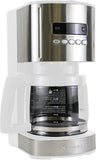 enmore Aroma Control 12-cup Programmable Coffee Maker, White and Stainless Steel Drip Coffee Machine, Glass Carafe, Reusable Filter, Timer, Digital Display, Charcoal Water Filter, Regular or Bold