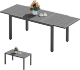 SERWALL Outdoor Expandable Dining Table 60" - 83", Grey