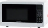 West Bend 0.7 Cu. Ft. Countertop Microwave Oven, 700W with 6 Pre-Programmed Cooking Settings, Speed Defrost, Electronic Control Panel, Rotating Glass Turntable, Add 30 Seconds Button, White