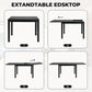 Grand patio 5-Pc Outdoor Swivel Dining Set, 4 Gray Chairs + Table, Black