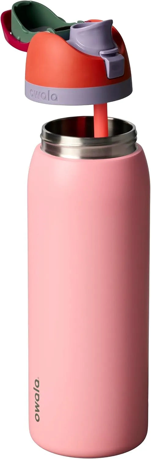 Owala FreeSip Stainless Steel Water Bottle 40 oz Sugar High