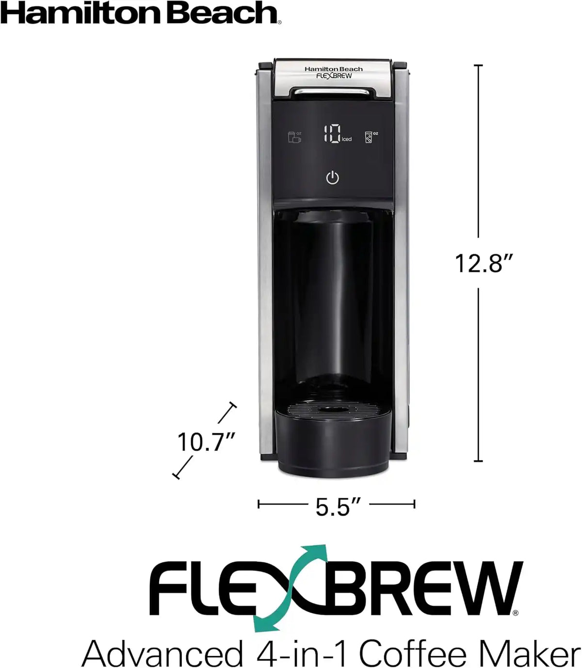 Hamilton Beach FlexBrew Advanced 4-in-1 Single Serve Coffee Maker