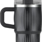 STANLEY Quencher H2.0 Tumbler with Handle and Straw 20 oz | Flowstate 3-Position Lid | Cup Holder Compatible for Travel | Insulated Stainless Steel Cup | BPA-Free | Fluted Black