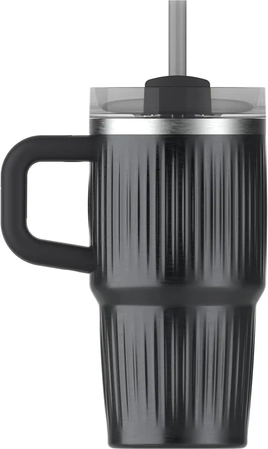 STANLEY Quencher H2.0 Tumbler with Handle and Straw 20 oz | Flowstate 3-Position Lid | Cup Holder Compatible for Travel | Insulated Stainless Steel Cup | BPA-Free | Fluted Black