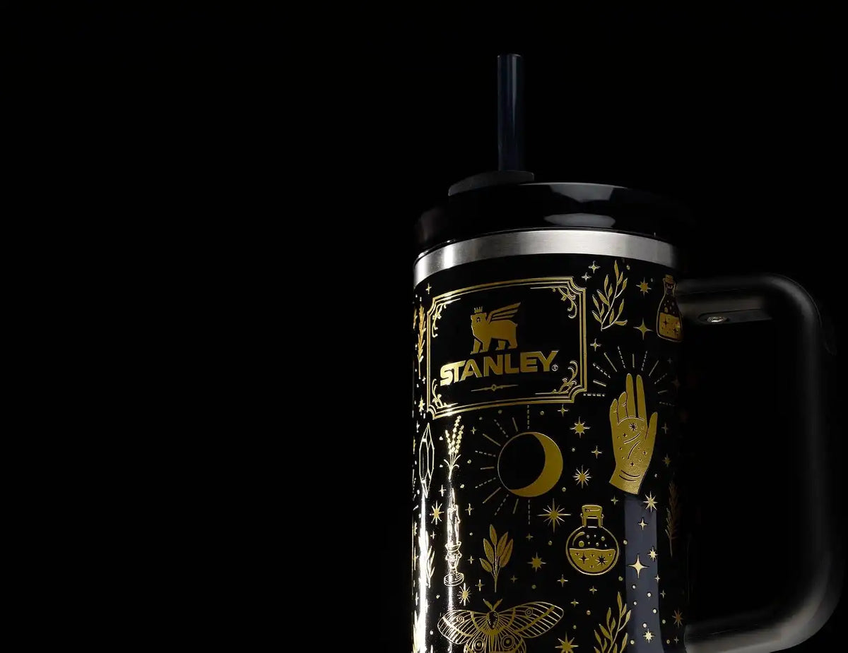 STANLEY Halloween Quencher H2.0 Flow State Tumbler, 20 oz, Black Magic