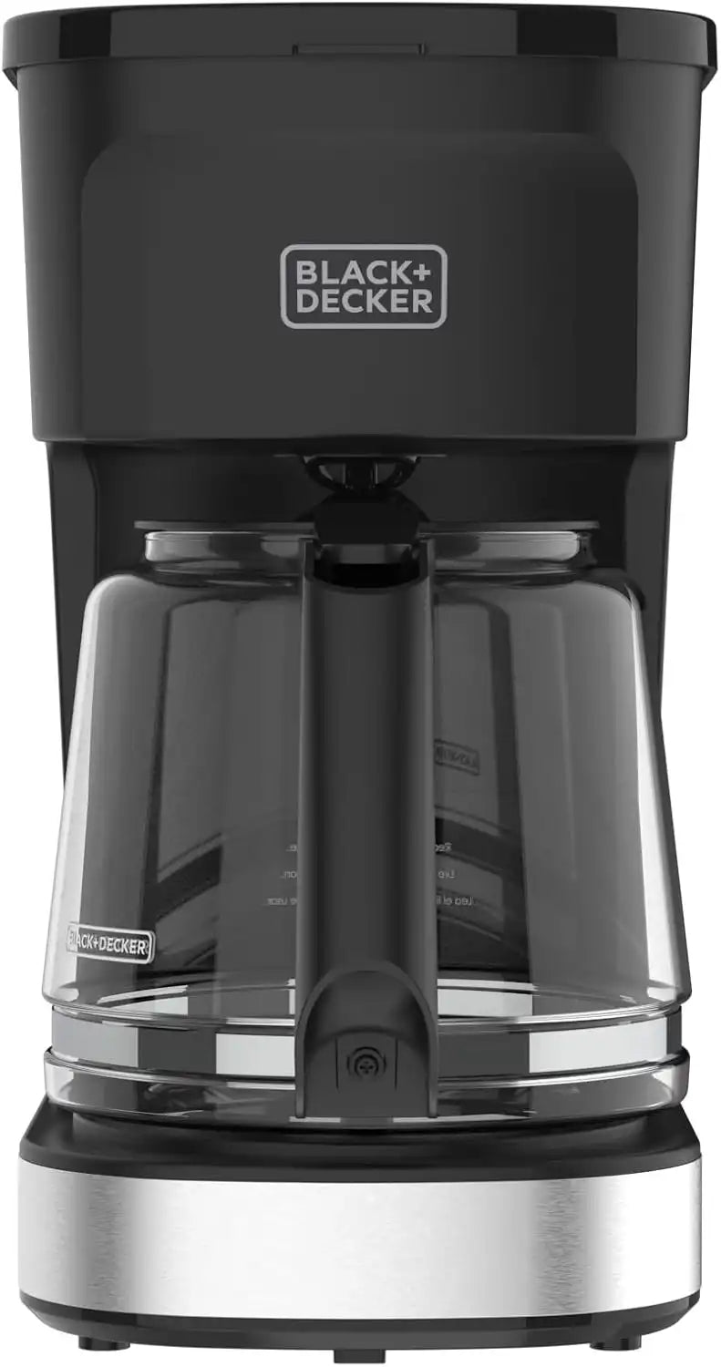 BLACK+DECKER CAFÉCRAFT 12-Cup Coffee Maker, One-Switch Drip Coffeemaker with Vortex Showerhead Technology, Sneak-A-Cup, Keep Warm Function, Stainless Steel