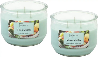 Mainstays 11.5oz Scented Candle 2-Pack (Melon Medley)