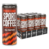 Throne Sport Coffee, Mocha Java Latte, 10g Protein, 150mg Caffeine, 12Pk