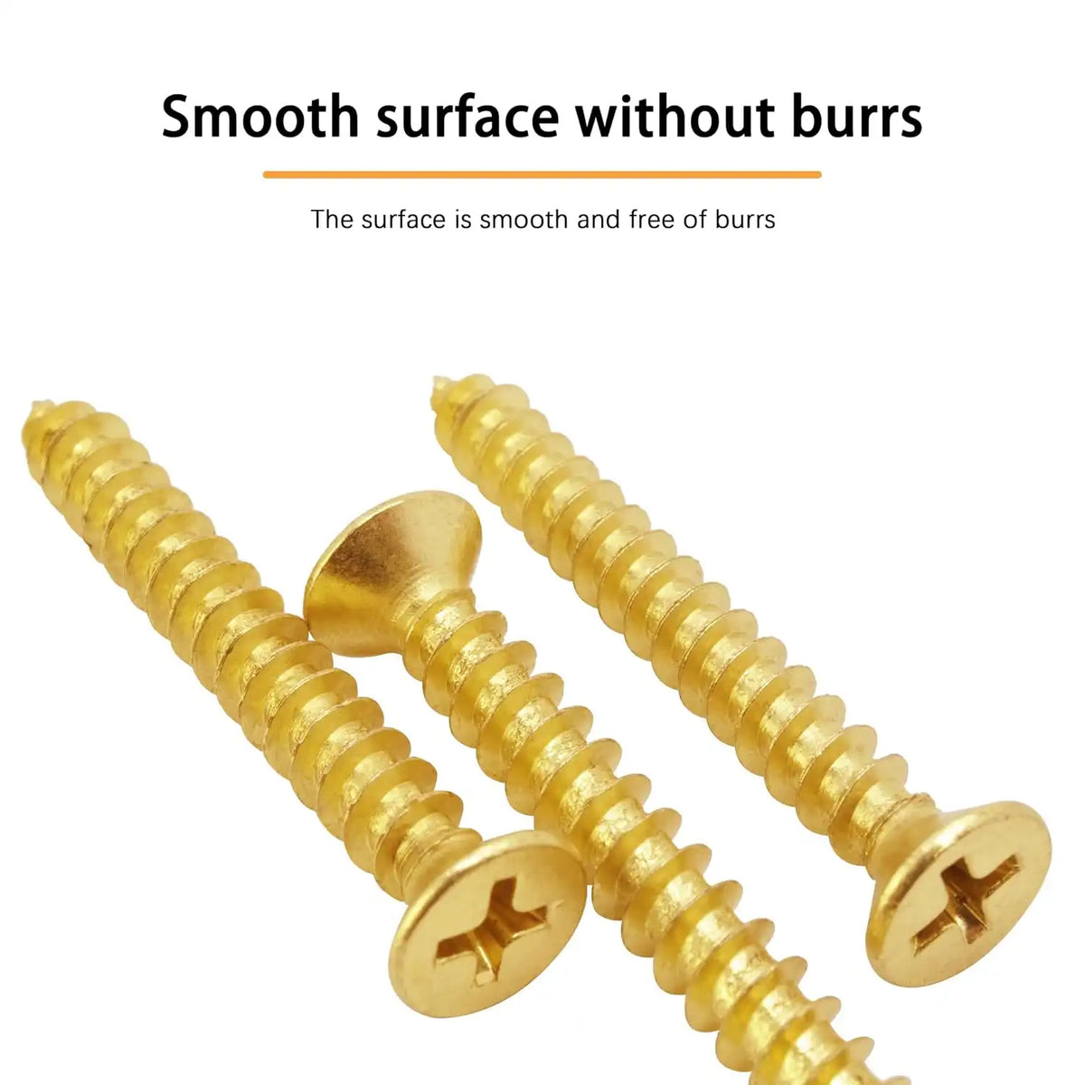 #8 x 3/4" Wood Screw, Phillips Flat Head Self Tapping Screws, Brass Plated Carbon Steel, Brass Plated Screws for Wood, Wood Screws #8 X 3/4 Inch, 150Pcs