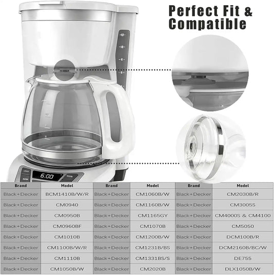 12-Cup Coffee Carafe Replacement for Black and Decker Coffeemaker