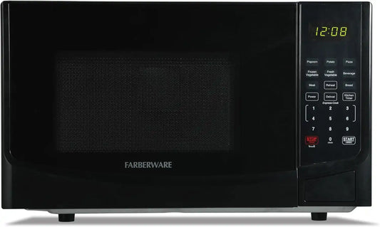 Farberware Black Microwave Oven, 0.9 Cu. Ft., 900 Watts, Countertop