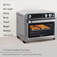 Panasonic FlashXpress Family Size Air Fryer Toaster Oven Combo, 11 Cooking Functions, 1800W PFAS-Free Interior, Double Infrared Heating, Temperature Control Dial, Stainless Steel - NB-G211P