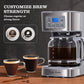 Taylor Swoden 12-Cup Programmable Coffee Maker, Gray & Stainless Steel