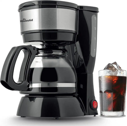5 Cup Compact Coffee Maker,0.75L Small Drip Coffee Machine