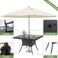 5Pcs Patio Dining Set All-Weather Wicker Outdoor Table and Chairs Set