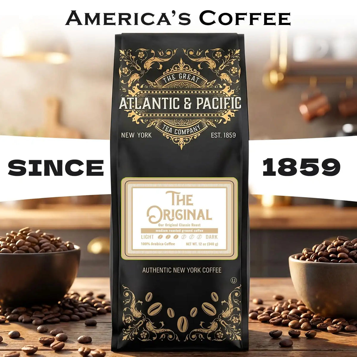 A&P The Original Medium Roast Ground Coffee, 100% Colombian Arabica, 12 oz