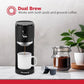 Holstein Housewares 2-in-1 Single Serve Coffee Maker, Dual Brew, Compatible with K-Cup® Pods & Ground Coffee, Reusable Filter Included, Compact Drip Coffee Machine, 14oz Tank, Fits Most Cups - Black