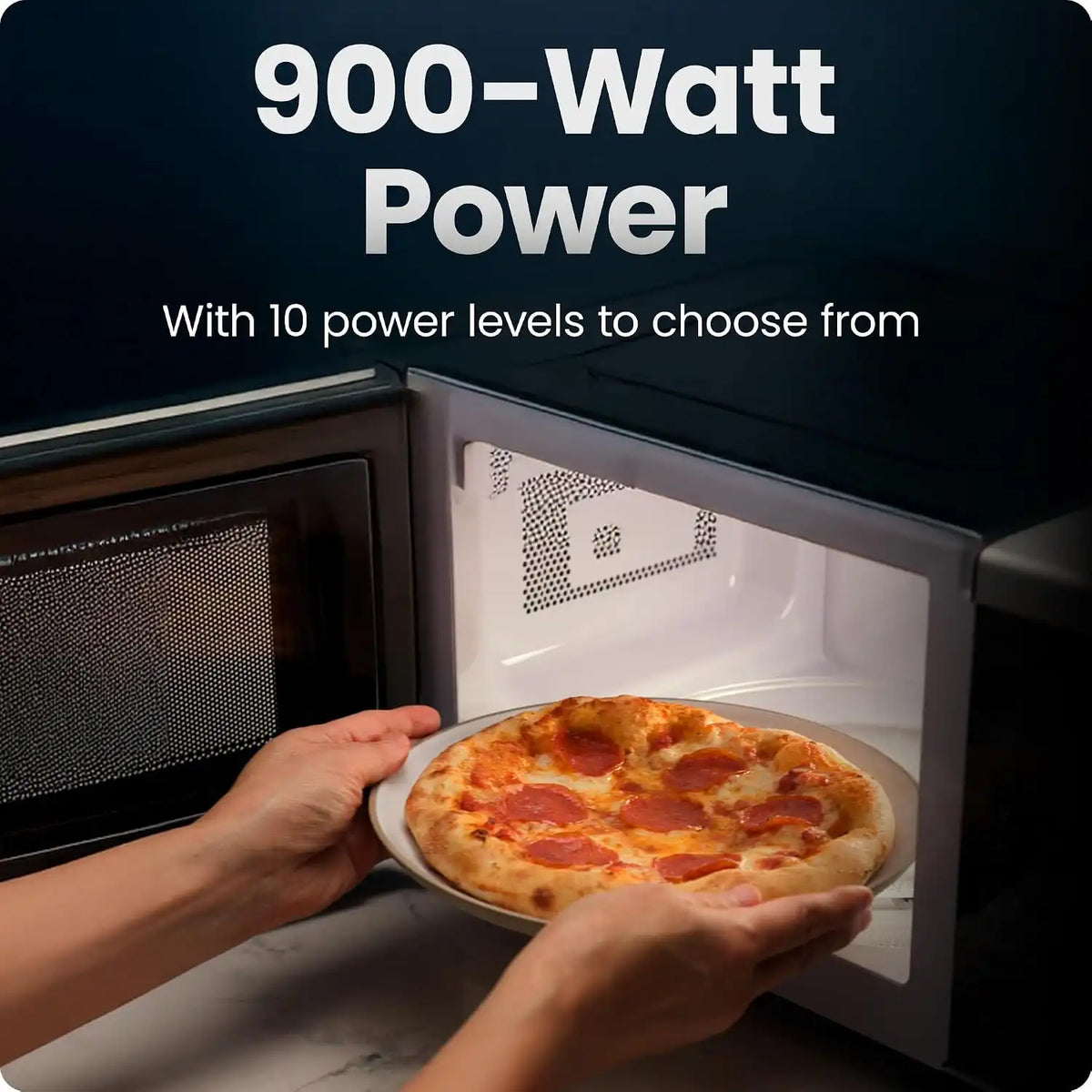 Chefman Countertop Microwave, 0.9 Cu Ft, 900W, Stainless Steel