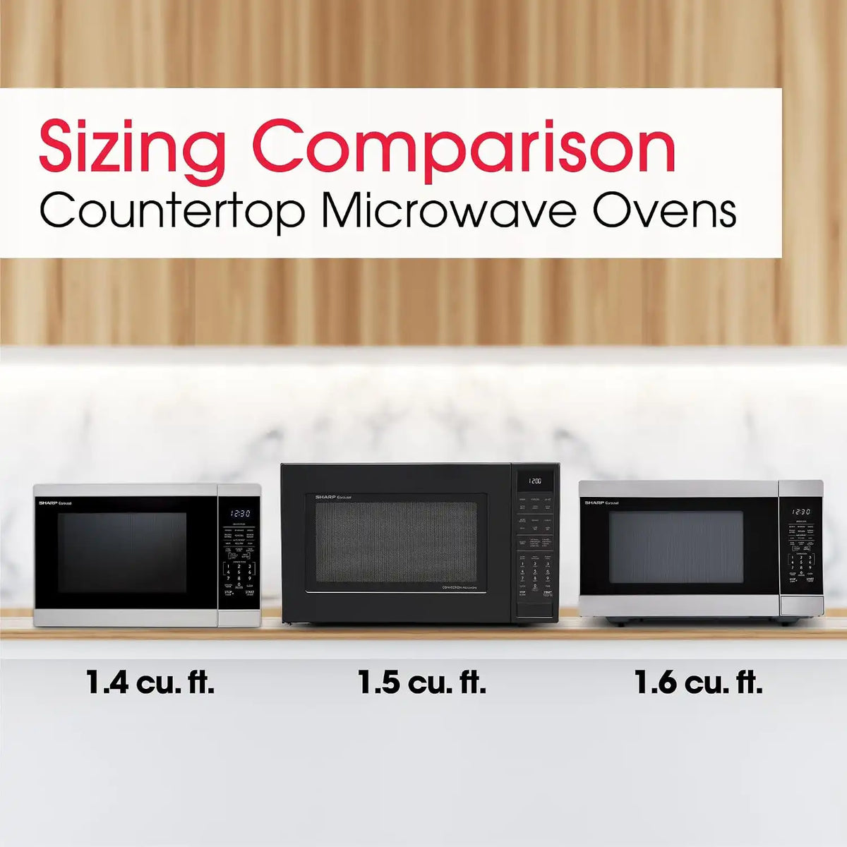 Sharp SMC1461KW 1.4 cu. ft. 1100W White Countertop Microwave Oven