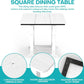 HDPE Outdoor Dining Set, Patio Dining Set of 5, White