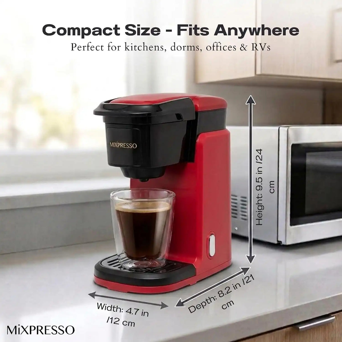 Mixpresso Single Serve Coffee Maker K Cup Coffee Maker for K Pods & Grounds