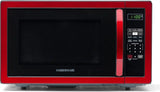 Farberware 1.1 Cu. Ft. Countertop Microwave Oven – 1000 Watts Power, Auto Cook Settings, Defrost, Easy Clean and Child Safety Lock - Metallic Red