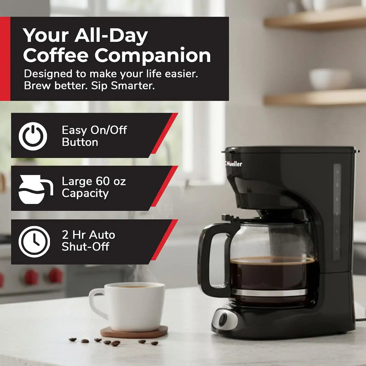 Mueller 12-Cup Drip Coffee Maker