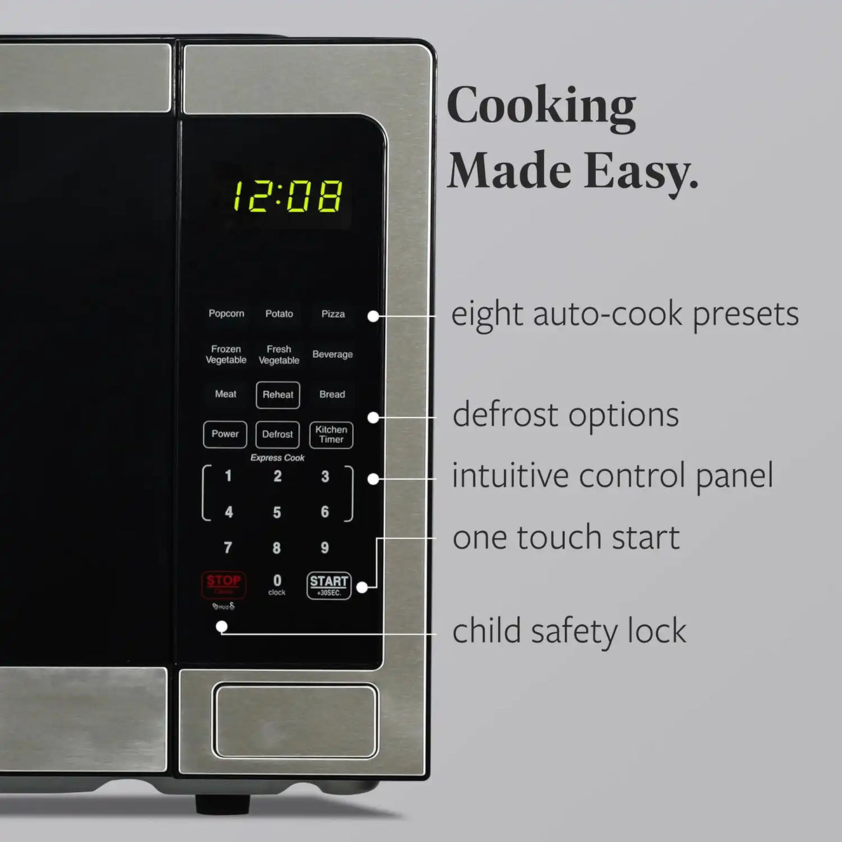 Farberware Stainless Steel Microwave Oven 1.1 Cu. Ft. 1000 Watts Countertop