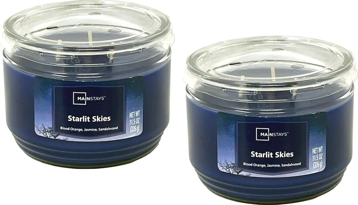 Mainstays 11.5oz Scented Candle 2-Pack (Starlit Skies)