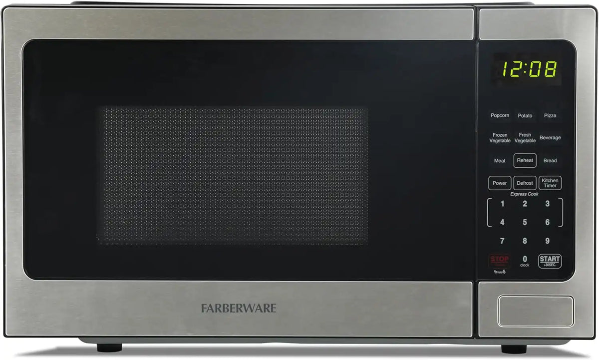 Farberware Stainless Steel Microwave Oven 0.9 cu. ft. 900 Watts, Countertop