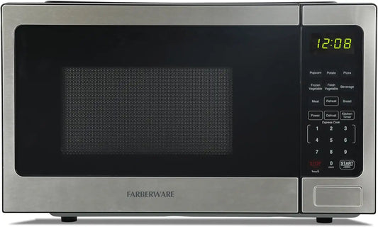 Farberware Stainless Steel Microwave Oven 0.9 cu. ft. 900 Watts, Countertop