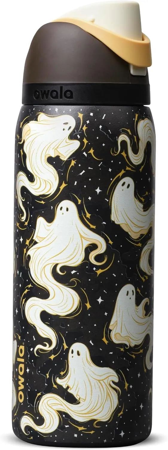 Owala FreeSip Stainless Steel Water Bottle 32 oz Round We Ghost
